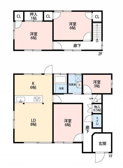 4LDKで広々とした間取りです。