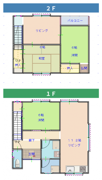 兵庫県神戸市長田区 檜川町戸建ての間取り図