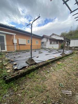 広いお庭があります、家庭菜園も大丈夫。