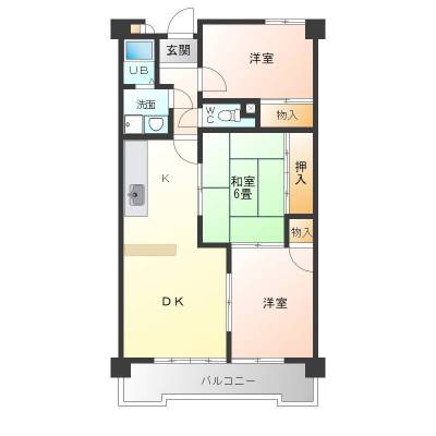 ゆったり間取りの3LDK