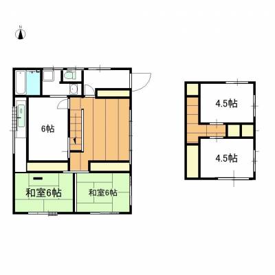 静岡県沼津市 沼津市大諏訪戸建の間取り図