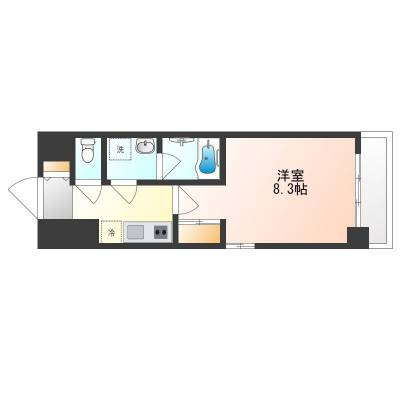 大阪府大阪市浪速区 エスリード難波ステーションプラザ704の間取り図