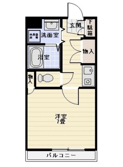 福島県いわき市 みやたマンション203の間取り図