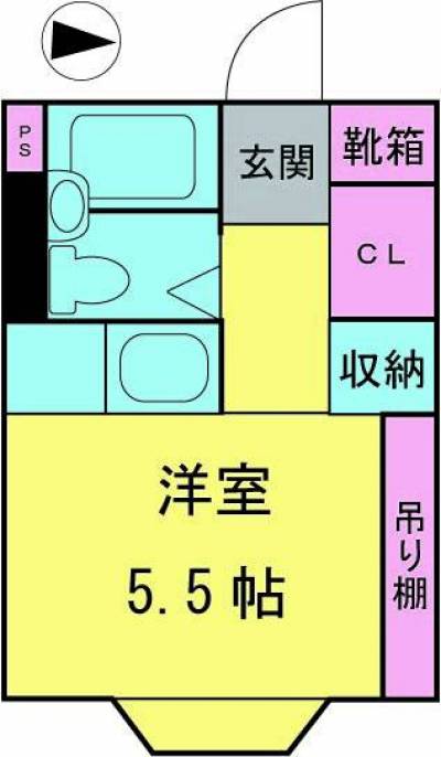 兵庫県神戸市中央区 メゾンド山手３０６の間取り図
