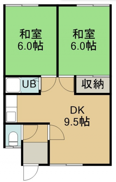 北海道函館市 シャトーマルセイユ1号室の間取り図