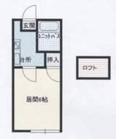 1Kロフト付きの間取りです