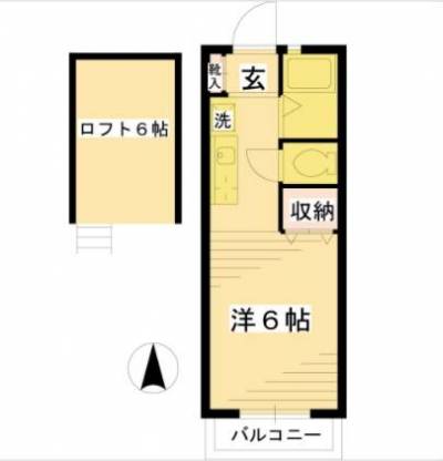 ロフト付ワンルームだから学生/新社会人にぴったり♪