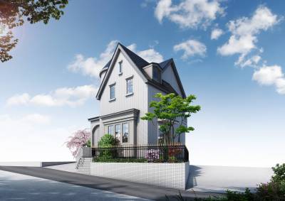 【大きな前庭には沢山の木々が季節を彩ってくれます】