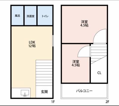フルリノベーション直後の2LDKでのびのび新生活を♫