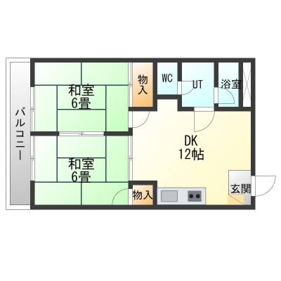 岐阜県岐阜市 山田ビル202の間取り図