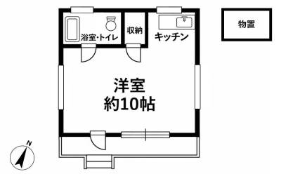 物置付きの1R！充分な広さがあります♪