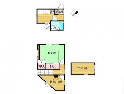 新潟県新潟市西区 一興ビルC-2の間取り図