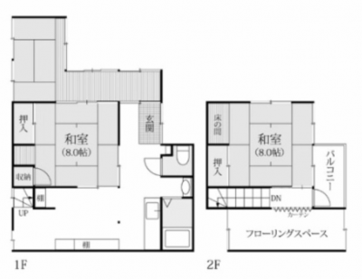 群馬県桐生市 桐生市新宿戸建の間取り図