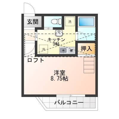 1Kロフト付きです