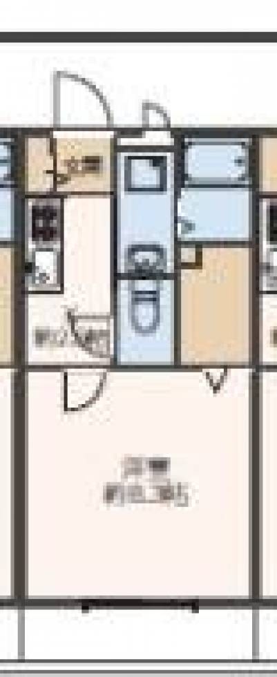 約8.3帖と広めの1Ｋになります。