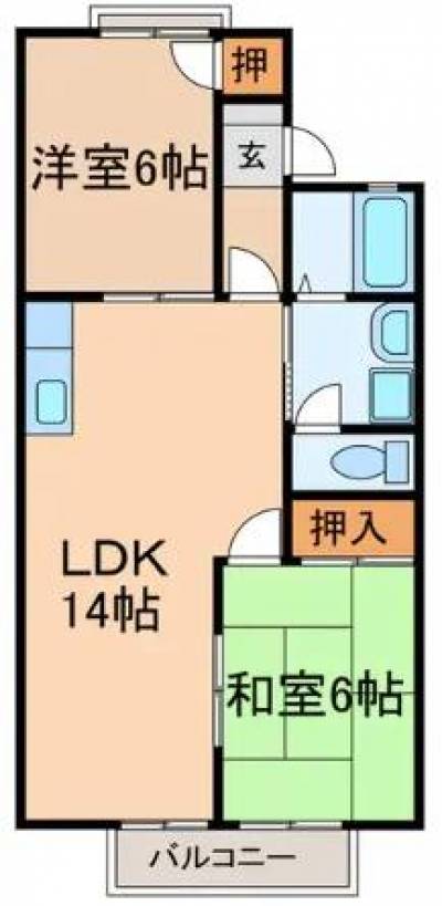 愛知県春日井市 サンハイツ藤山台C105の間取り図