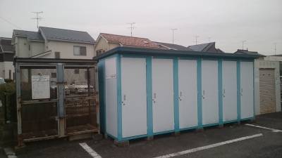 ごみ置き場、ロッカーは無し。