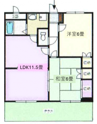 リビングが間仕切り壁で分割できます。