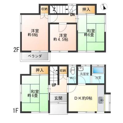 神奈川県平塚市 岡崎戸建の間取り図