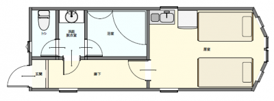 間取り図（ベッド２台は撤去済）