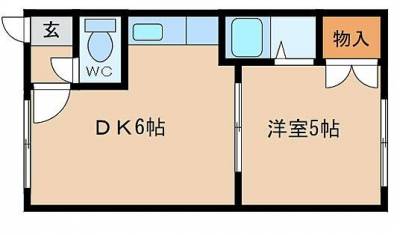 北海道旭川市 シャトレ８・２３ＡＢB105の間取り図