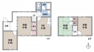 岐阜県岐阜市 カーサ長森岩戸の間取り図