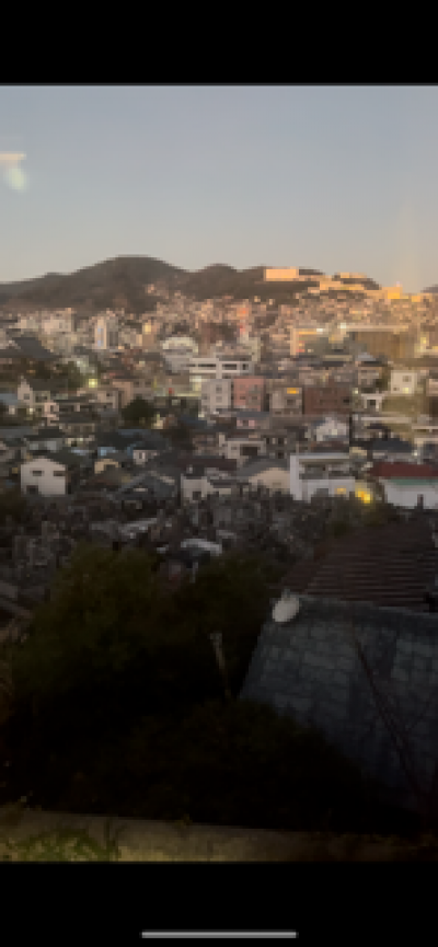 ２階からの景観です。新幹線長崎駅や新スタジアムが見えます☆★