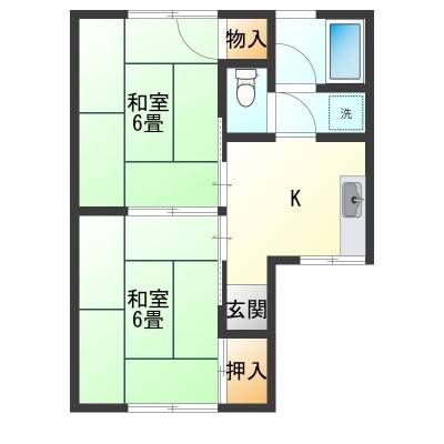 和歌山県和歌山市 Mハイツ202の間取り図