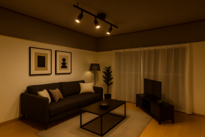 モダンテイストのリビングにアレンジも♪バーチャルHS です♪