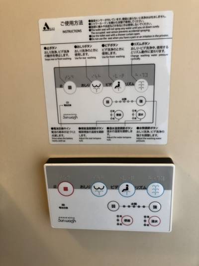 温水便座のリモコン