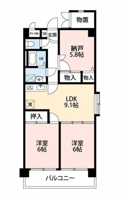 東向きで日当たりが良好です。