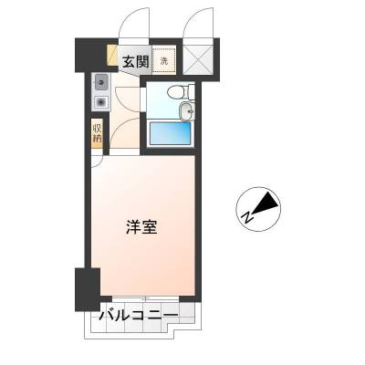 神奈川県横浜市神奈川区 クリオ神奈川新町壱番館703の間取り図
