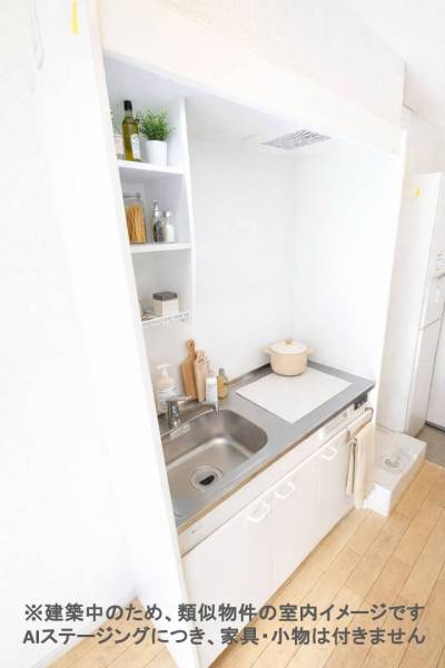 コンパクトで使いやすい清潔キッチン