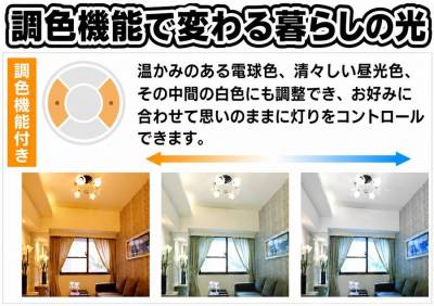 賃貸では滅多にない調光・調色出来るおしゃれなLED照明