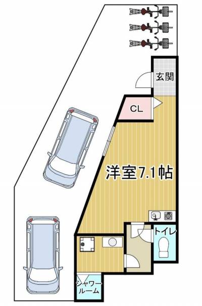 大阪府高槻市 フォレスト高槻101の間取り図