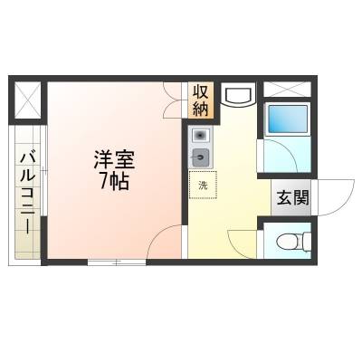 埼玉県川越市 ラベルヴィー I301号室の間取り図