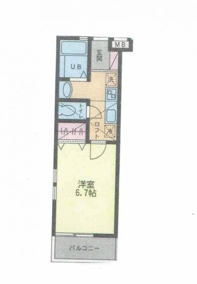 2階角部屋、3帖ロフト付です