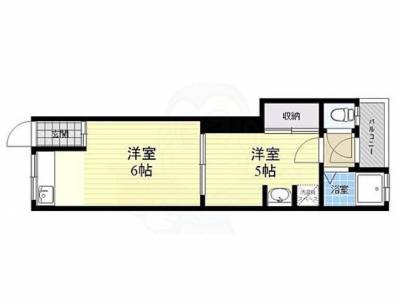 大阪府枚方市 びいどろ荘22号室の間取り図