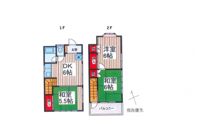 埼玉県越谷市 TSUKUMO南荻島Ⅱの間取り図