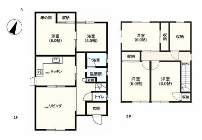 日当たりのいいリビングがある５SLDKです。