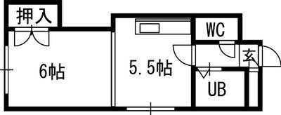 北海道札幌市中央区 ナチュレ南5条205号室の間取り図