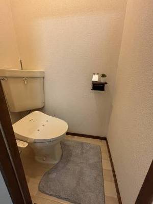 温水洗浄便座付き。スマホも置ける便利なペーパーホルダー
