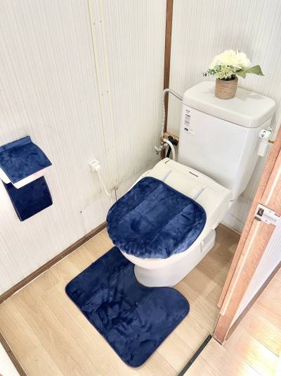 温水便座トイレでゆったりできるね。