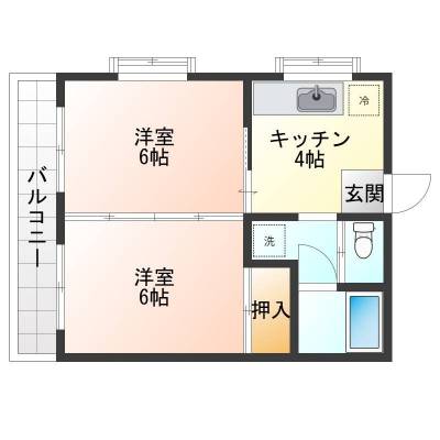 静岡県三島市 ルフュージュさくら青木201の間取り図