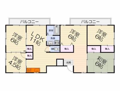 広々5LDKの間取りです
