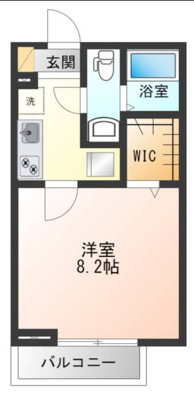 101号室　26.06㎡　大型収納　角住戸