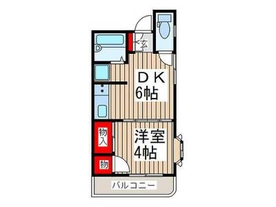 1DKの間取り
26.01m2