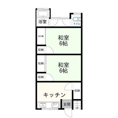 大阪府高槻市 高槻市山手町テラスハウス【敷地内駐車場付き】3号の間取り図