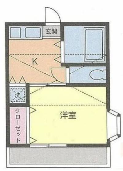 実際の間取りは左右逆となります