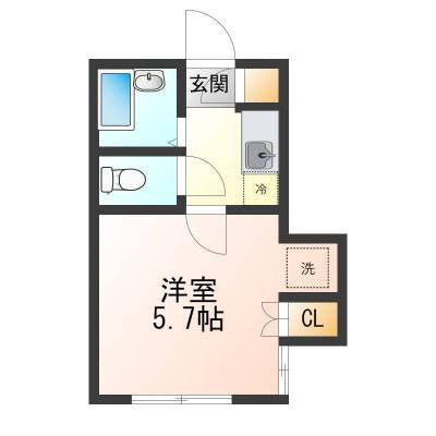 東京都足立区 ルミナスコート梅島102の間取り図